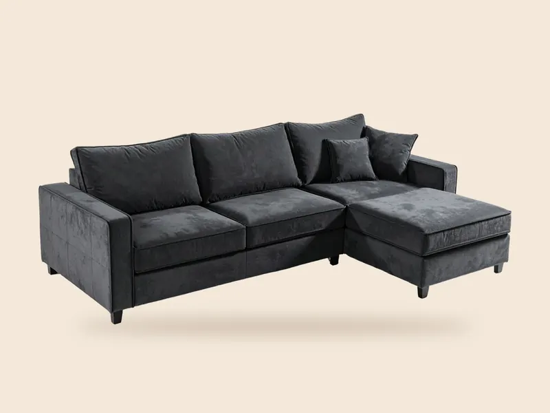 Charcoal sectional sofa