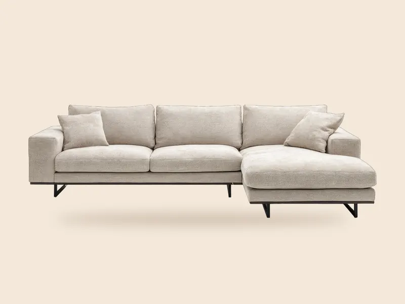 Ivory corner sofa